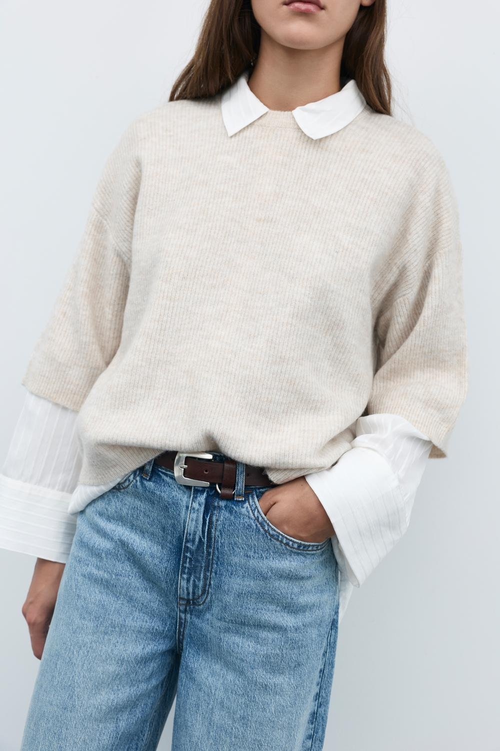 VIROCKI Shirt - Egret - VERO MODA & VILA Bergvik